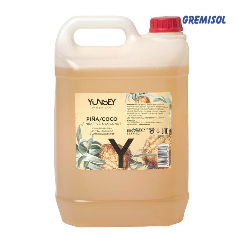 Champú neutro aromático limpia el cabello y el cuero cabelludo en Formatos 400 ml, 1000 ml, 5000 ml